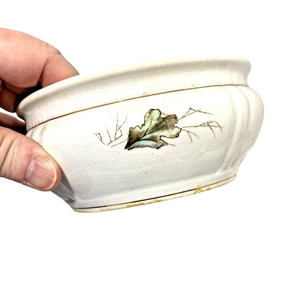 Vintage Porcelain Vanity Jar 3-part Soap Dish Dresser Box Victorian Handpainted - Picture 4 of 9